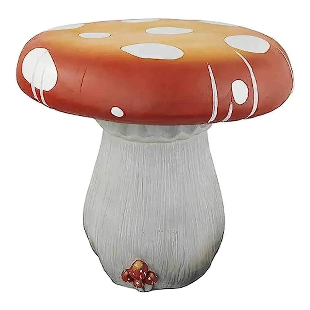 

Resin Mushroom Table Sculpture 20.8'' Outdoor Garden Decoration Lawn Ornament Courtyard Patio