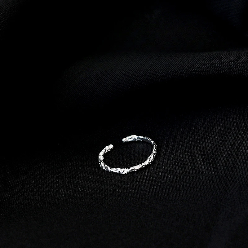 Sterling silver high-end ring female minimalist design niche light luxury open ring