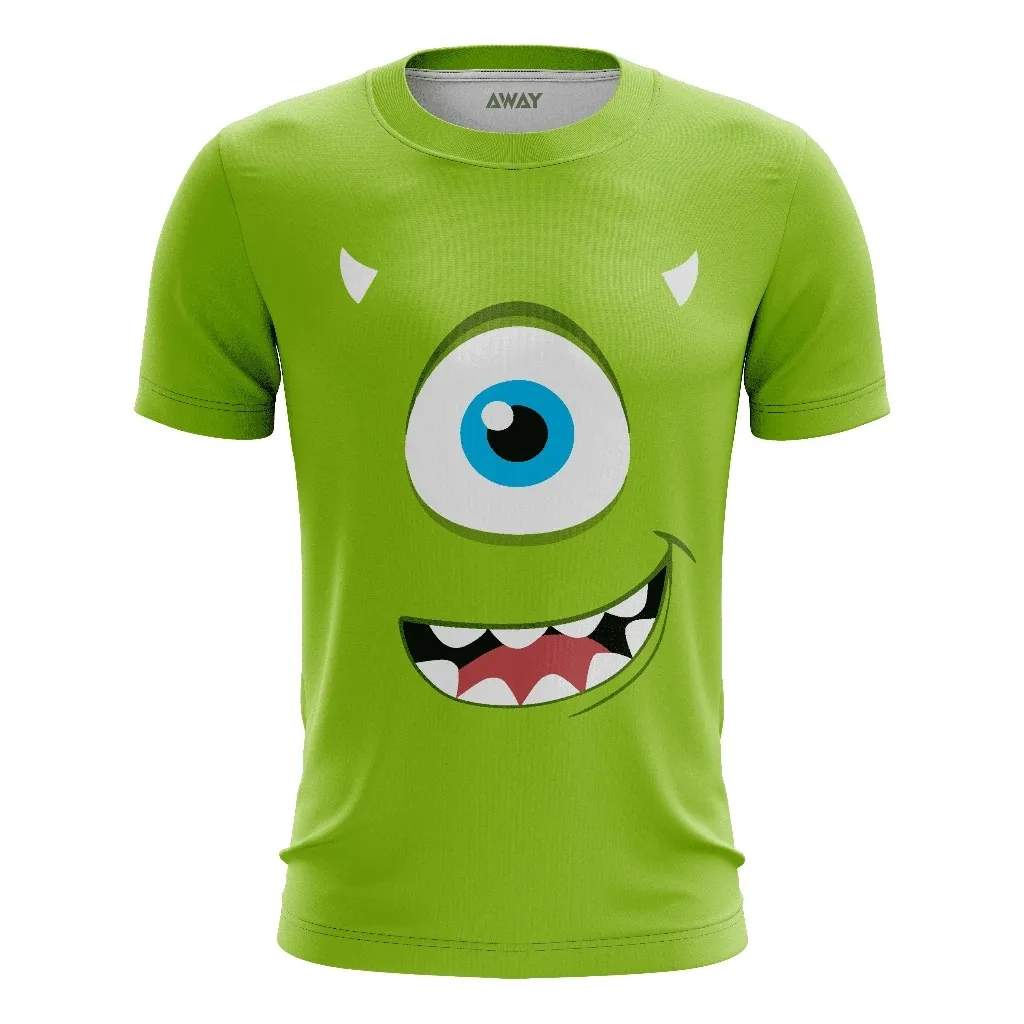 Potdemiel Monsters, Inc. Mike James & Boo Big Face Cartoon 3D Printed Adult Kids T-Shirts Family Summer Quick-drying Plus Size