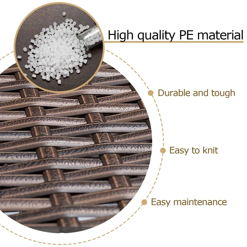 Wicker Repair Synthetic Embossing Rattan Fix Material Waterproof Flat Ribbon for Garden Patio Furniture Rattan Chair