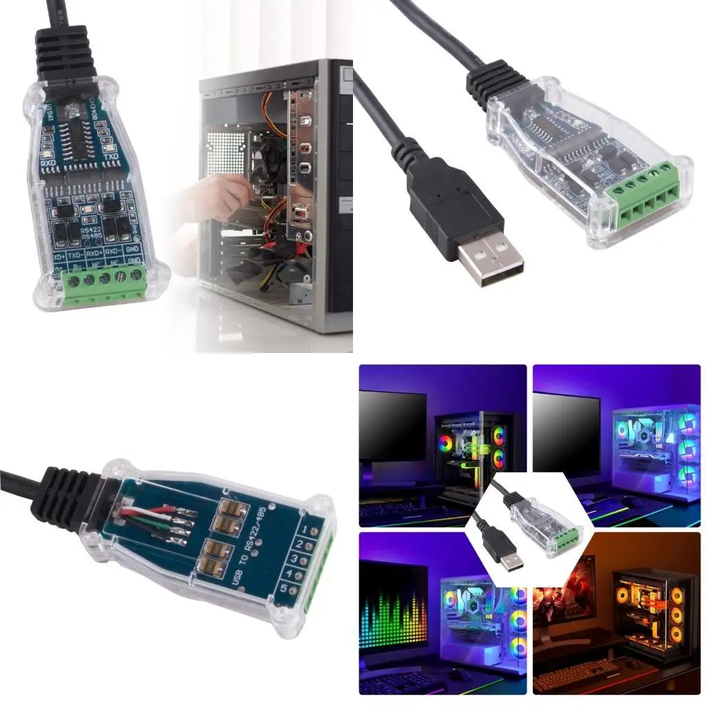 31BA USB to RS485 Serial Terminal Block Adapter Communication Cable 150cm