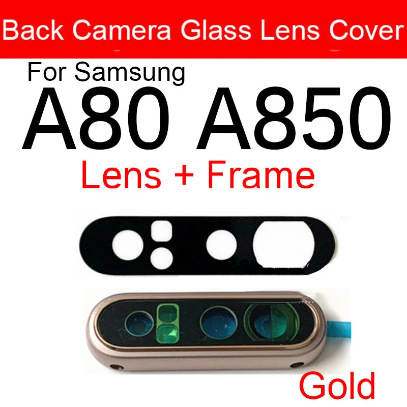 Rear Camera Glass Lens Cover Frame For Samsung Galaxy A80 A850 A805F Back Camera Glass Lens Ring Frame Replacement Parts