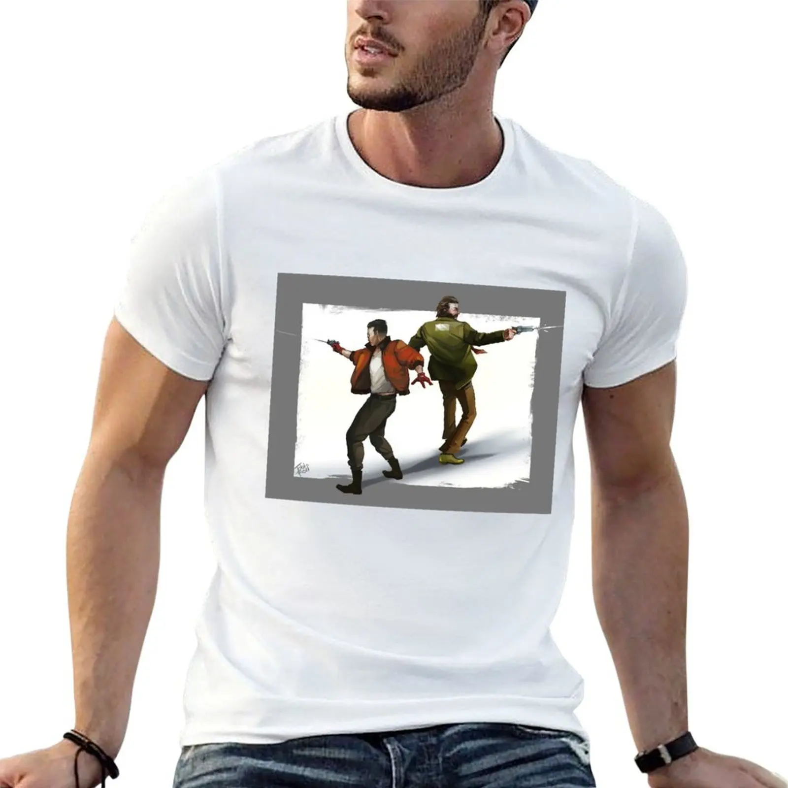 

t shirts - funny t Disco Elysium shuffle man graphic graphic mens shirts Detective for T-Shirt