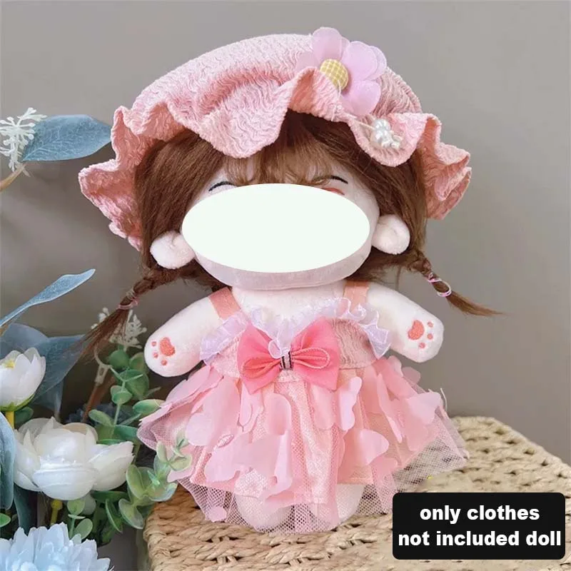 Mini-Kleidung für 20 cm Baby-Baumwollpuppen, Anziehrock-Set, 20 cm Puppenkleidung, Outfit, Lolita-Rock, Puppenkleidung, Puppenzubehör – Detail 3