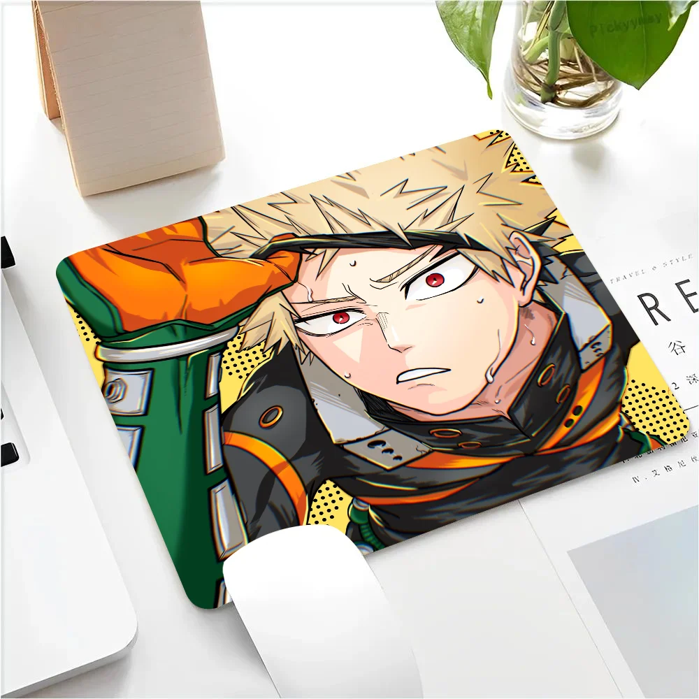 Bakugou Katsuki My Hero Academia Japanese Anime Mousepad Small LockEdge Mouse Pad For Gamers Computer Desk Pad Anti-slip Rubber