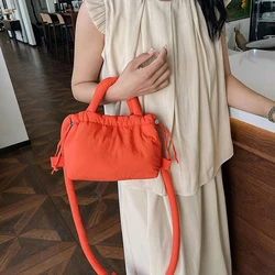 Fashion Small Puffer Tote Bag Padded Women Shoulder Bags Nylon Down Cotton Crossbody Bag Mini Lady Handbags Underarm Bag