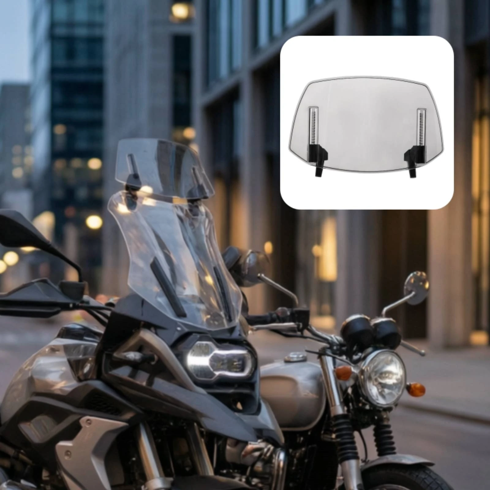 Windshield Extension Universal Windshield Extender with Clamp Wind Deflector with Snap-on Mount Small Air Current Extender