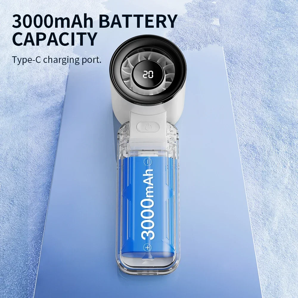 2025 新しい高速ハンドヘルド扇風機 USB ポータブル折りたたみ強力なターボファン充電式屋外小型ファン