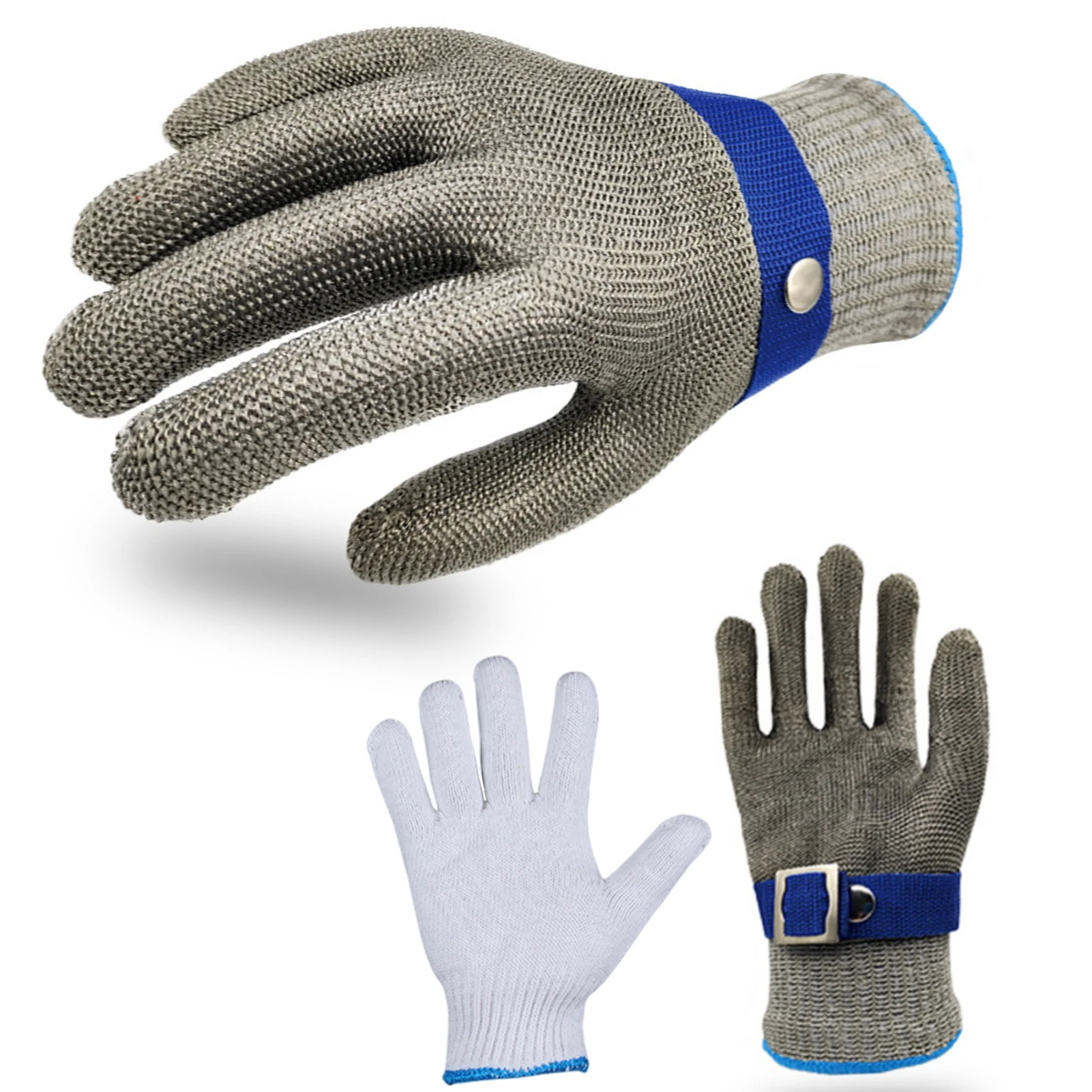 Protective Wire Gloves Anti Cut Stainless Steel Work Butcher Protection Opening Oysters For Kitchen Resistant Safety