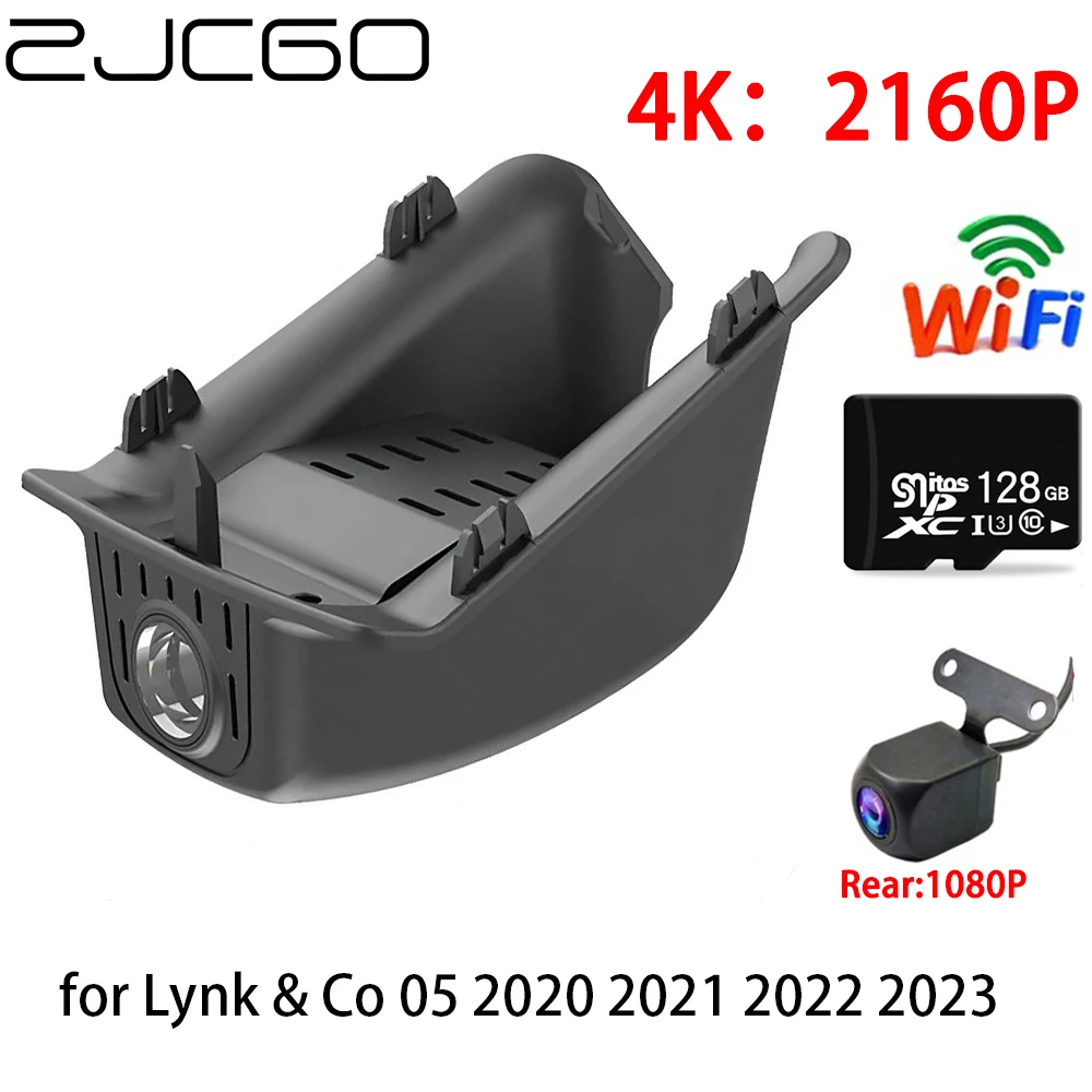 

ZJCGO 2K 4K Car DVR Dash Cam Wifi Front Rear Camera 2 Lens 24h parking for Lynk & Co 05 2020 2021 2022 2023