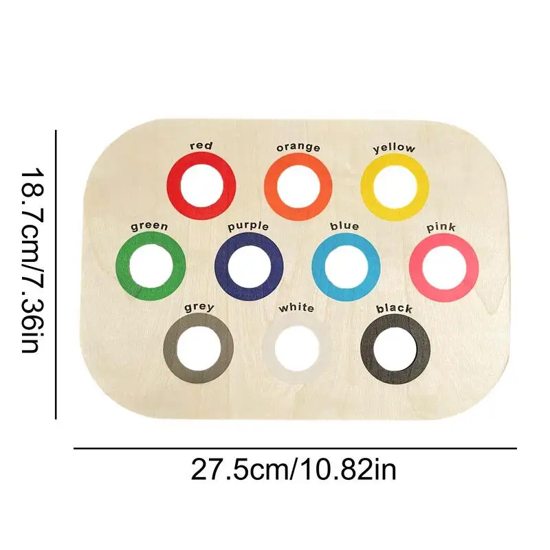 Juego de mesa de clasificación de colores, juguetes de conteo de madera, juegos educativos a juego, entrenamiento sensorial multifuncional