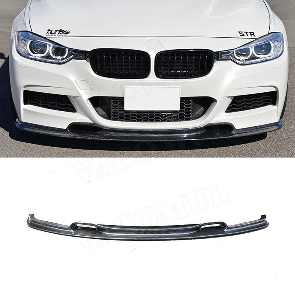 VACOMUL Carbon Fiber/FRP Front Bumper Lip For BMW 3 Series F30 F35 M Sport 320i 325i 328i 330i 2012-2018 V Style Head Spoiler