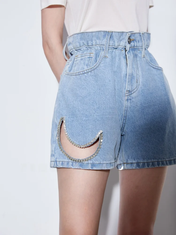 

Джинсы Finocci Heavyweight Moon Cutout с вышивкой в виде цветочных бутонов, ручной работы, с эффектом утягивания талии, женские, с высокой талией...