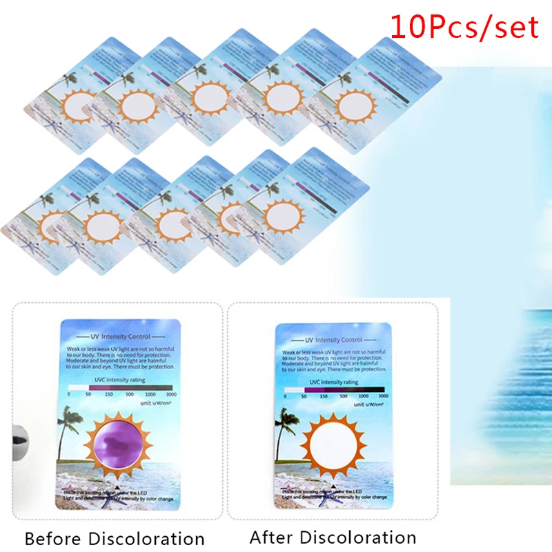 10Pcs UVCI Test Cards Reptiles Terrarium UV Test Card Life Effective Tests Measurement Analysis Tools