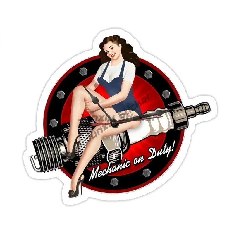Rockabilly Rock and Roll Pin Up Guitar Girl Sexy Car Sticker Vinyl Self-adhesive Waterproof Decor Decorative  Accessories view 5