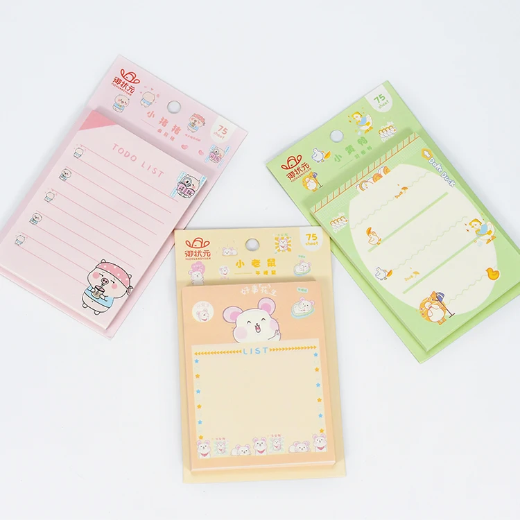 Kawaii Stationery Computer Style Scratchpad Girls Pink Sticky Notes Portable Word Notepad Cute Memo Pad