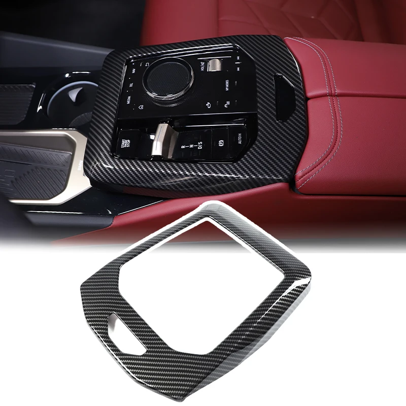 

ABS Carbon Fiber Car Center Console Gear Shift Panel Frame Cover Trim Stickers For BMW 5 Series G60 2024 Interior Accessories