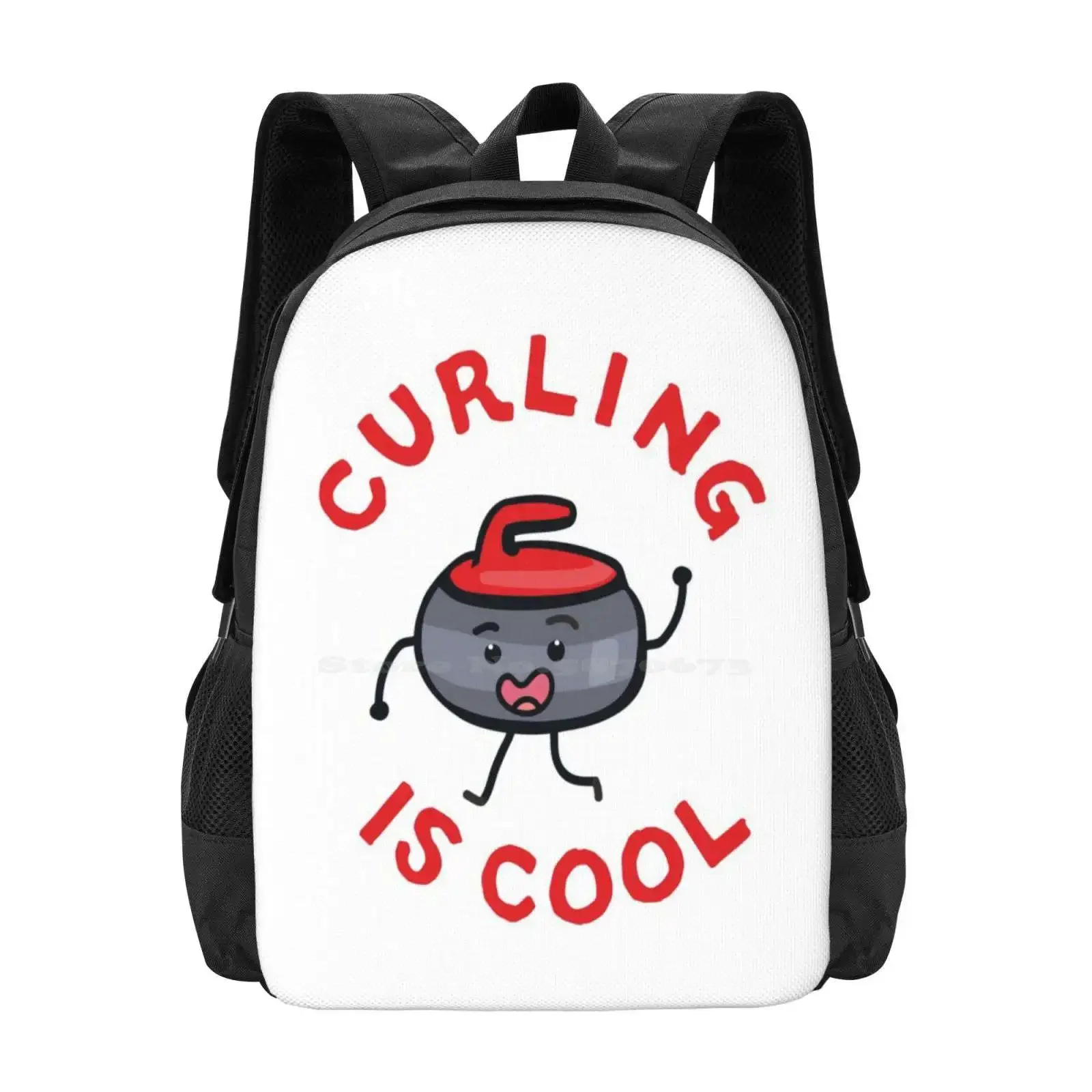 

Curling Is Cool Winter Sports Apparel Hot Sale Schoolbag Backpack Fashion Bags Curling Fan Winter Sport Curling Game