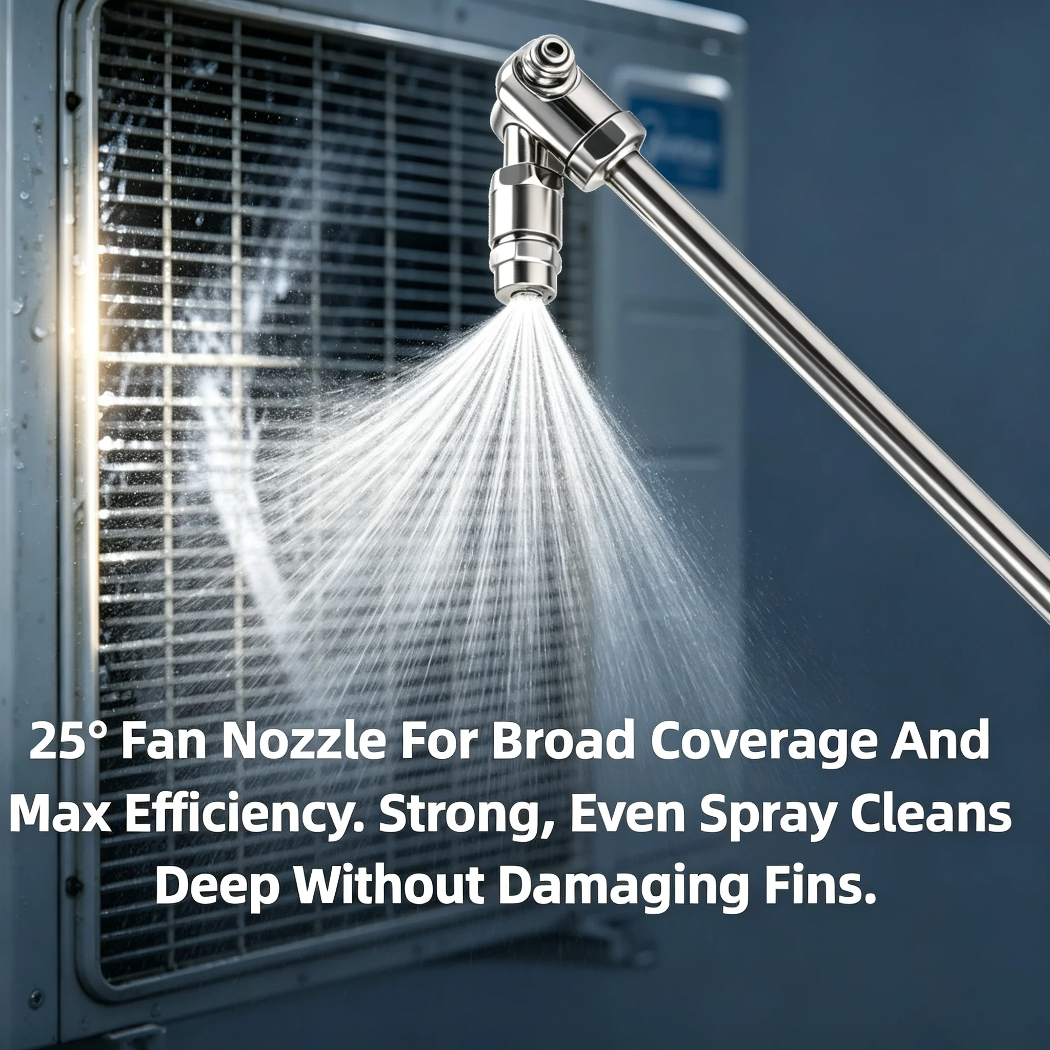 360° Swivel AC Cleaning Wand 25° Fan Nozzle 1/4