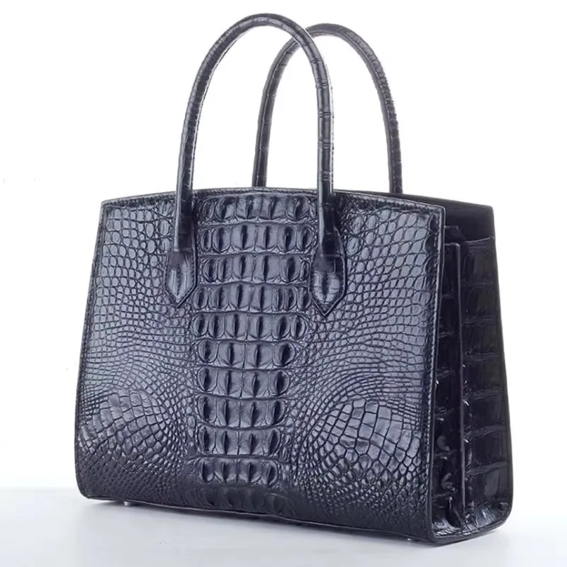 Ourui-Sacs à main en cuir de crocodile noir pour hommes, sac de loisirs, neuf