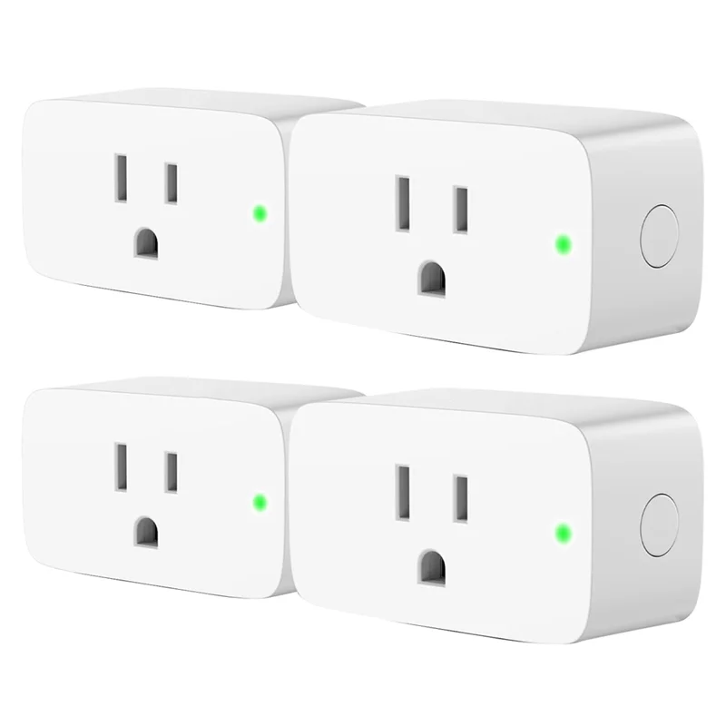 

AB66-4 Pack Smart Plug Американская вилка, работает с Siri, Alexa Google, Smartthings, автоматизация умного дома, дистанционное управление через приложение, расписание Pa