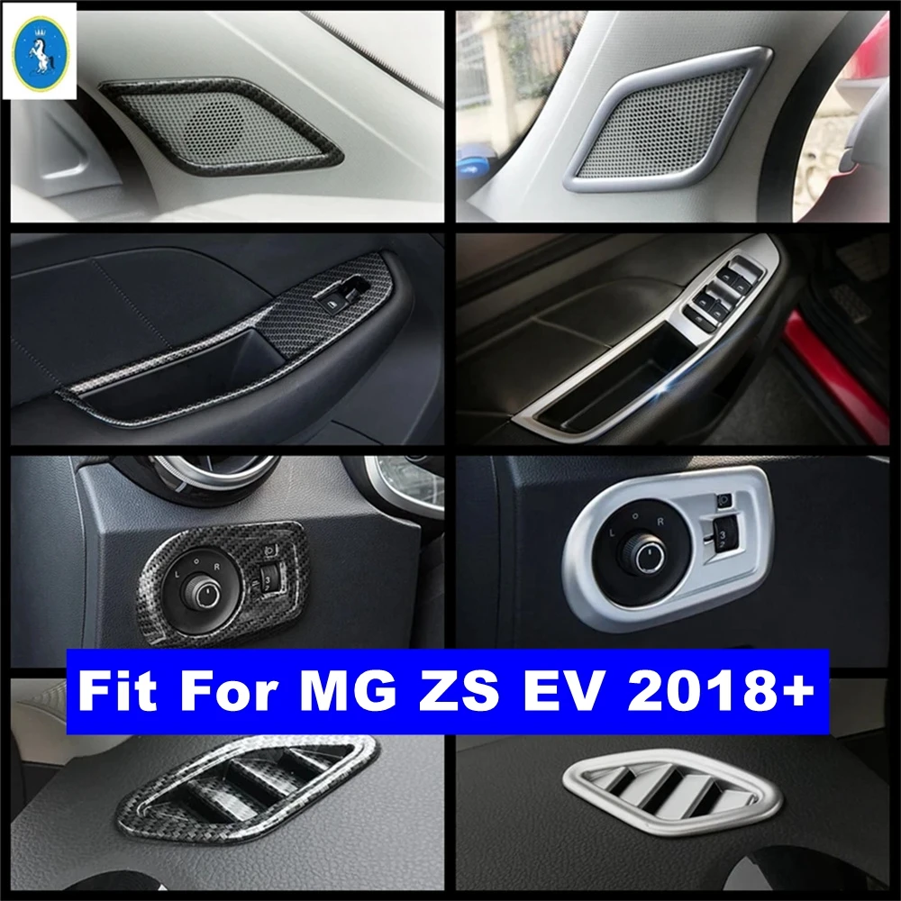 

ABS Auto Pillar A Stereo Speaker / Window Glass Lift / Head Lights Decor Frame Accessories Cover Trim For MG ZS EV 2018 - 2023