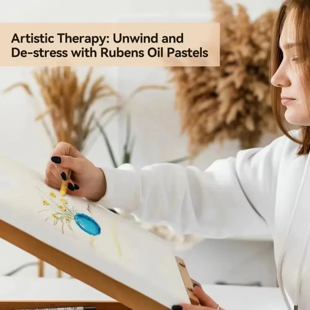 Paul Rubens Oil Pastel Chalk Set 48 Colors Oil Pastel Non-Toxic Sutable for Artists Students and Children