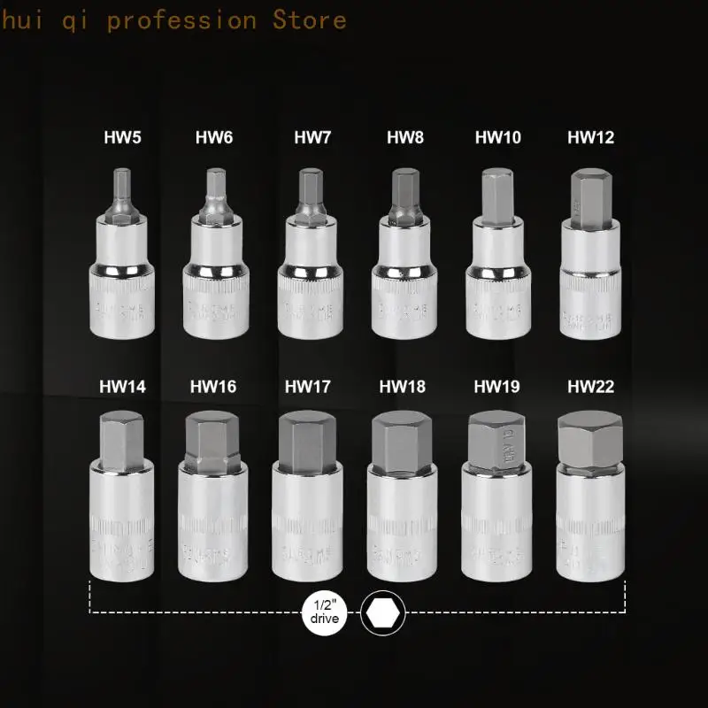 1/2 Drive Bit-Werkzeugsatz, 12-teiliges Set mit blauem Koffer, perfekt für Reparaturarbeiten H8WE – Detail 3