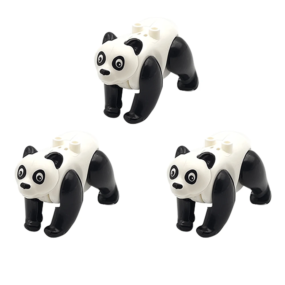 1 pcs MOC Animal building blocks Panda block Zoo series Scene with assembling toy giant panda assembling DIY toy