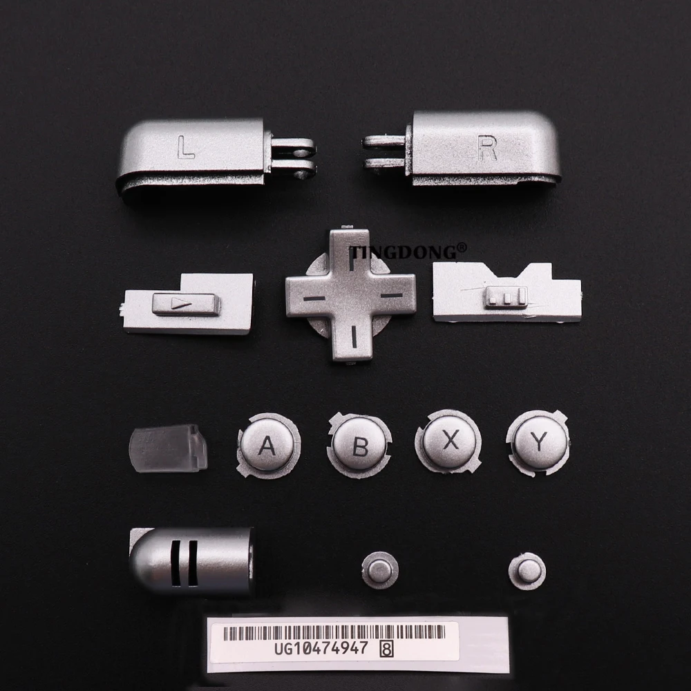 Juego de botones cruzados de repuesto para Nintendo DS Lite, Kit de botones de consola NDSL, ABXY, L, R, D Pad, 1 Juego