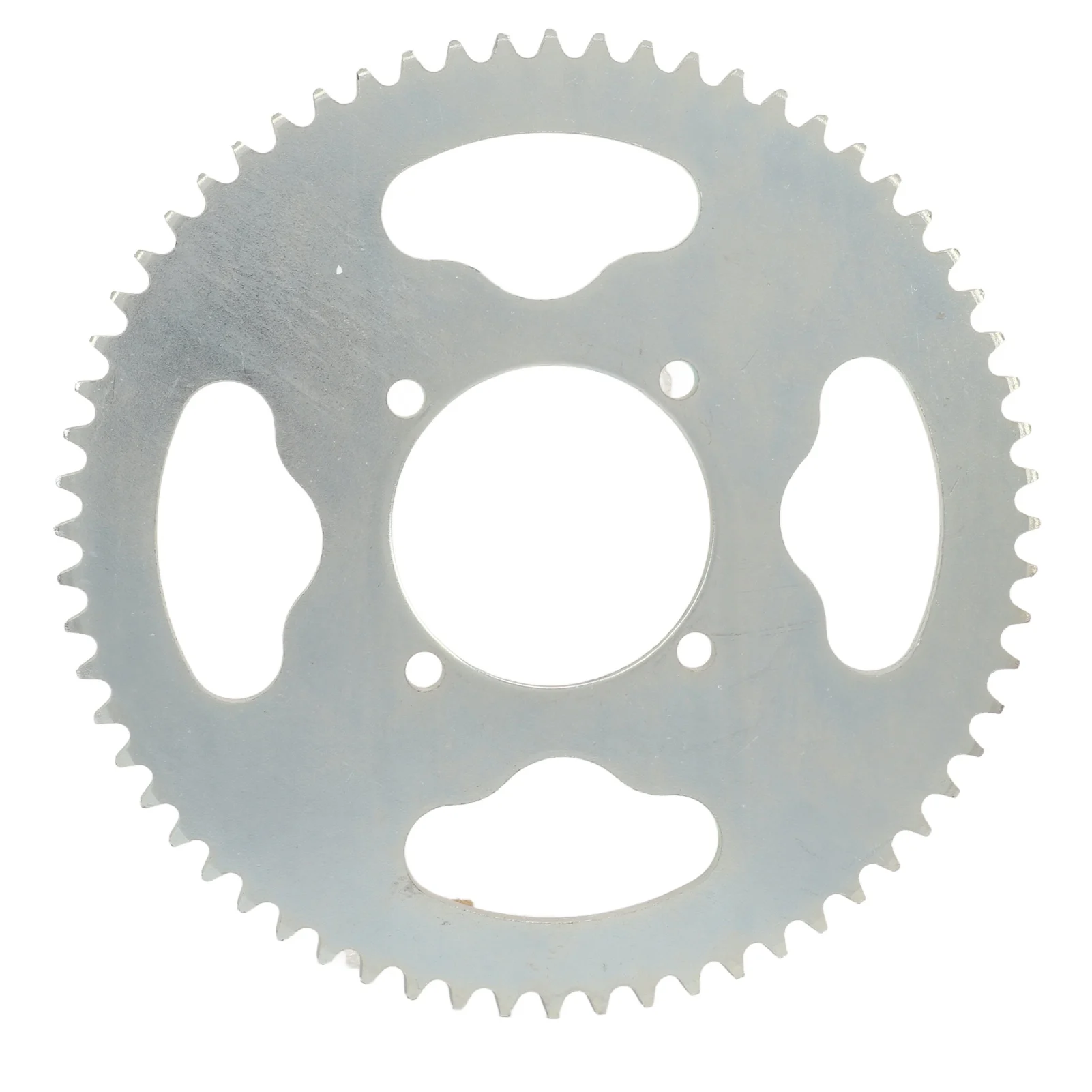 T8F 64T kettingwiel, T8F 64T kettingblad, 54 mm, 4 gaten, van staal, uitstekende sterkte, klein kettingwiel voor 47cc en 49cc minimotoren.