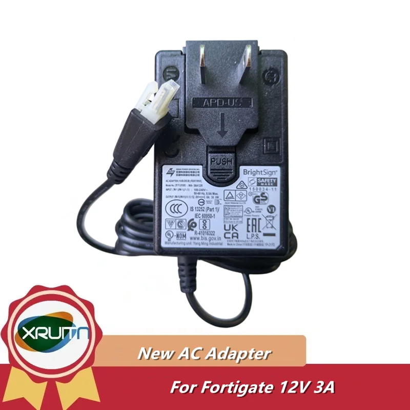 12V 3A 36W AC Adapter Power Charger For fortigate FORTINET AD036RAB-FTN3 FG-60D 30E-3G4G 60E Fortiwifi FSP036-RBBN2 FSP036-RAB