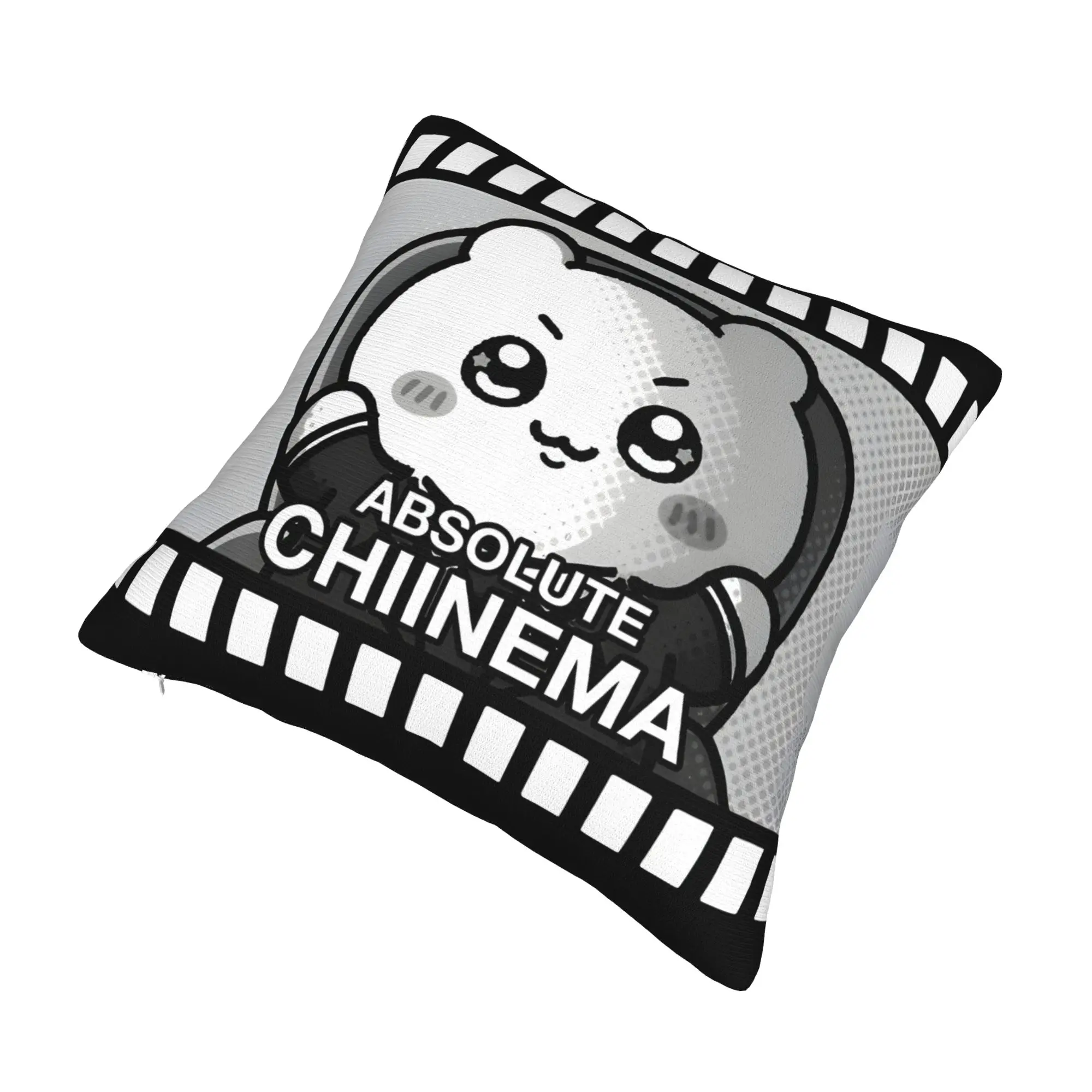 Chiikawas Absolute Chiinema Pillowcase Printed Polyester Cushion Cover Decorations  Pillow Case Cover Home Wholesale 40*40cm