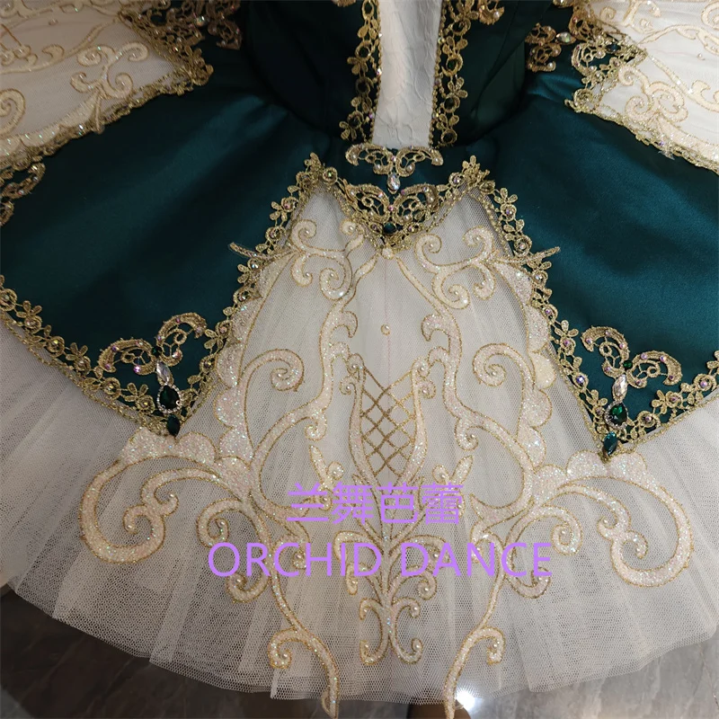BT01681 Profissional Tamanho Personalizado Cor Personalizada Crianças Meninas Mulheres Adulto Trajes Tutu de Ballet Verde
