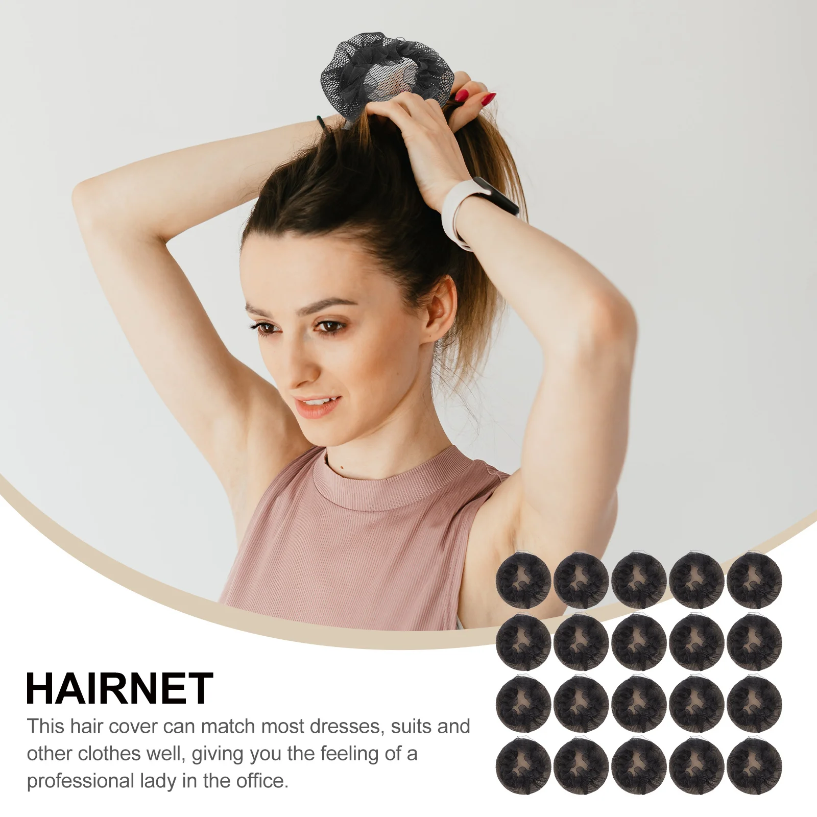 

20Pcs Elastic Hair Nets Lace Snood Lightweight Ballet Dance Performance Hair Bun Cover Bun Cover Lace Snood