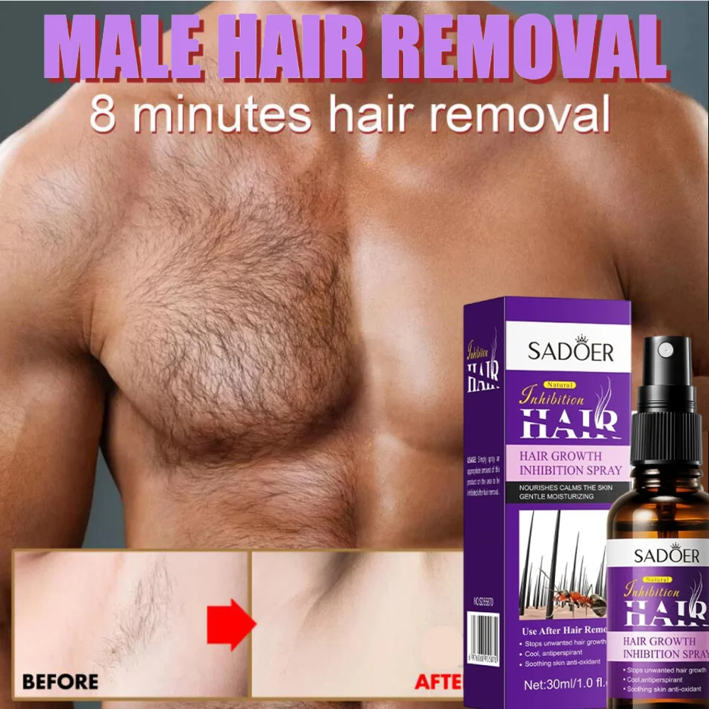 Hair Inhibition Serum Spray Painless Permanent Depilatory Cream Slow Hair Regrowth Full Body Private Parts Silky Skin Care