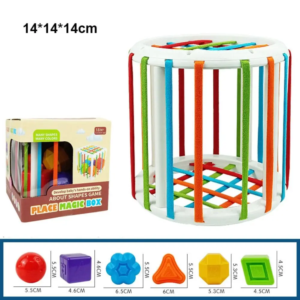 5 Styles Montessori Shape Sorter Cube Sorting Game Plastic Rainbow Colorful Blocks Early Education