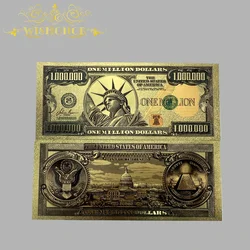 1pcs New America Banknote USA 1 Million Dollar Banknote Bill in 24K Gold Plated  For Collection