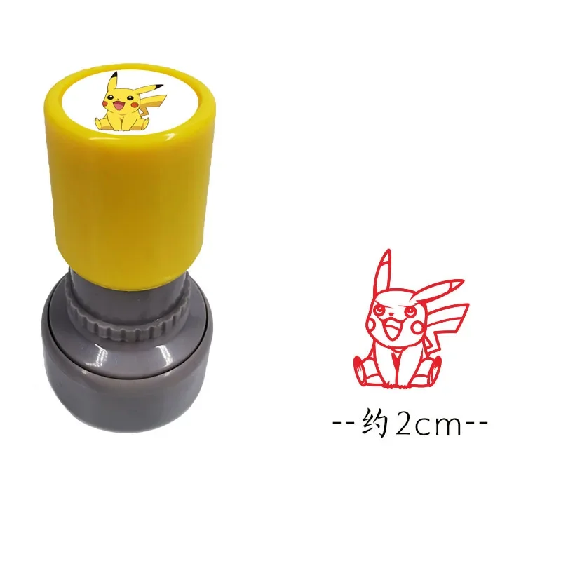 Anime Pokemon Color Stamp Set Pikachu Psyduck Cartoon Figure Toys Student School Supplies Kawaii Modeling Seal