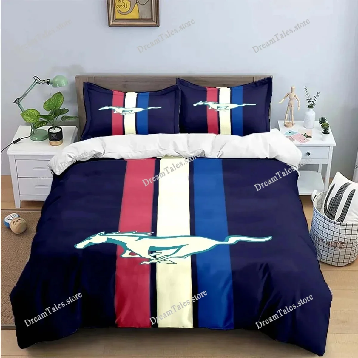 

Mustang Car Logo Bedding Set Single Twin Full Queen King Size Bed Set Aldult Kid Bedroom Duvetcover Sets Bed Sheet Set 2025