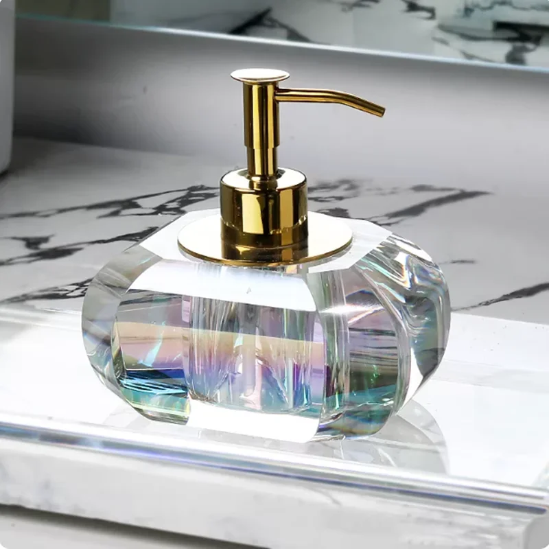 Geometric Crystal Soap Dispenser, Bathroom Supplies, Shampoo Bottle, Aromatherapy Bottle, Dispenser, Tray, Hand Sanitizer Bottle