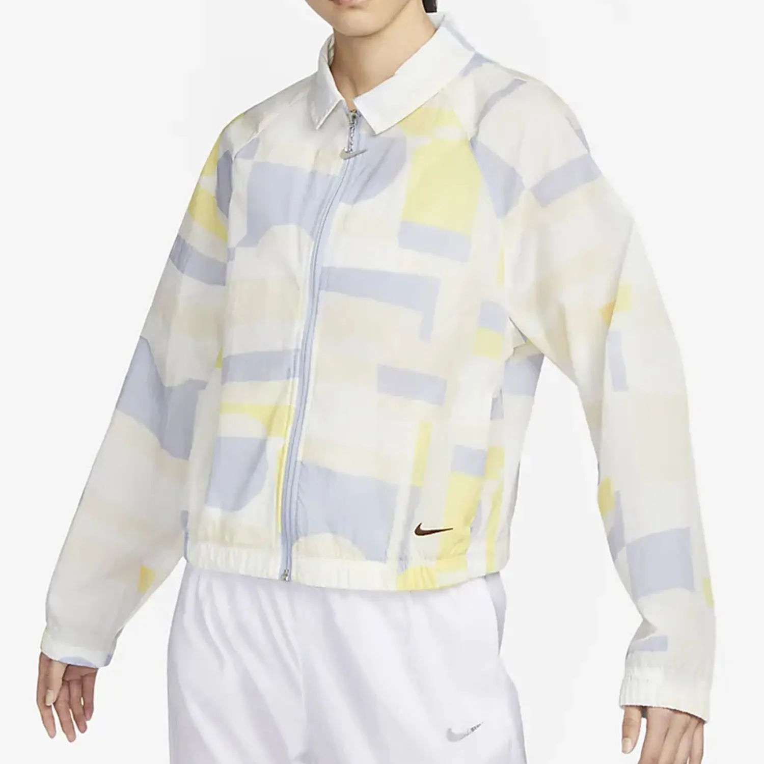 

Оригинальная летняя женская спортивная повседневная куртка Nike с воротником 2023, FJ7711-133