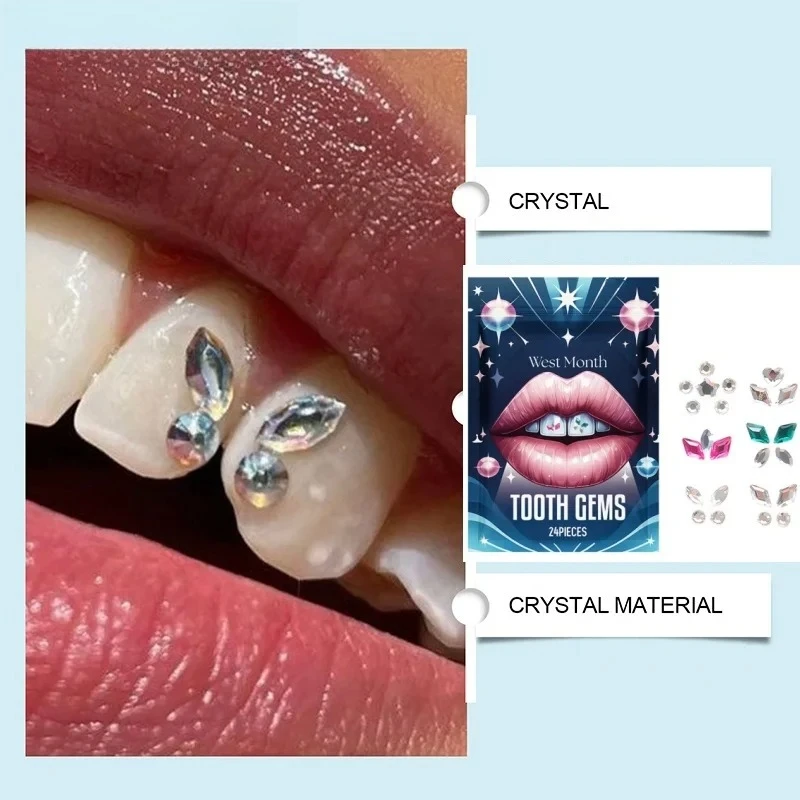 10×24pcs Dental Rhinestones Tooth Rhinestones Teeth Jewelry Teeth Whitening Teeth Decoration Dental Crystal
