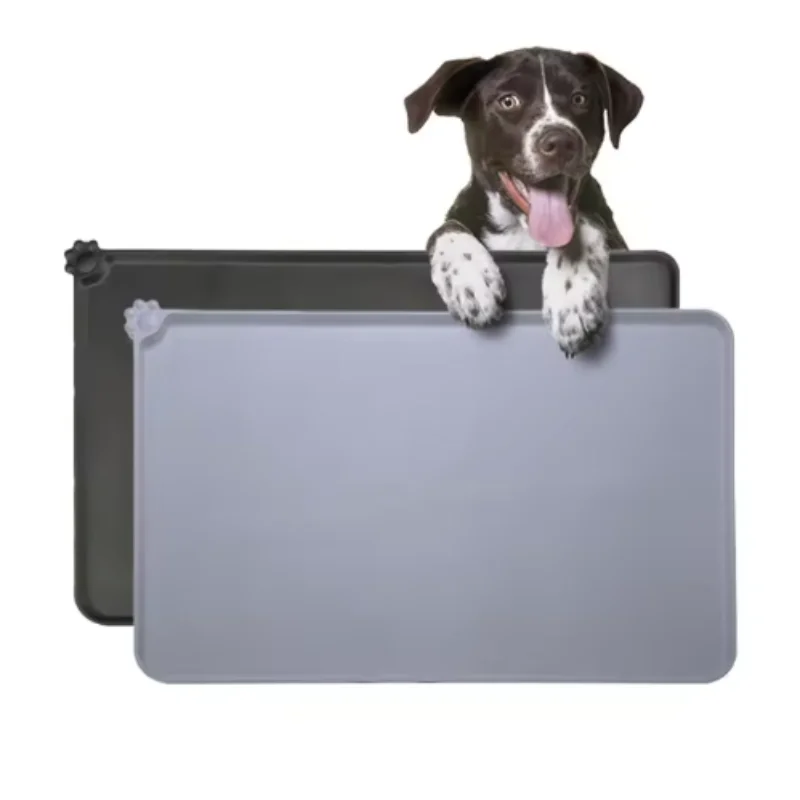 Silicone Pet Meal Mat Waterproof Anti-Slip Cat Food Mat Puppy Feeding Bowl Mat No Cleaning Required Pet Accessories