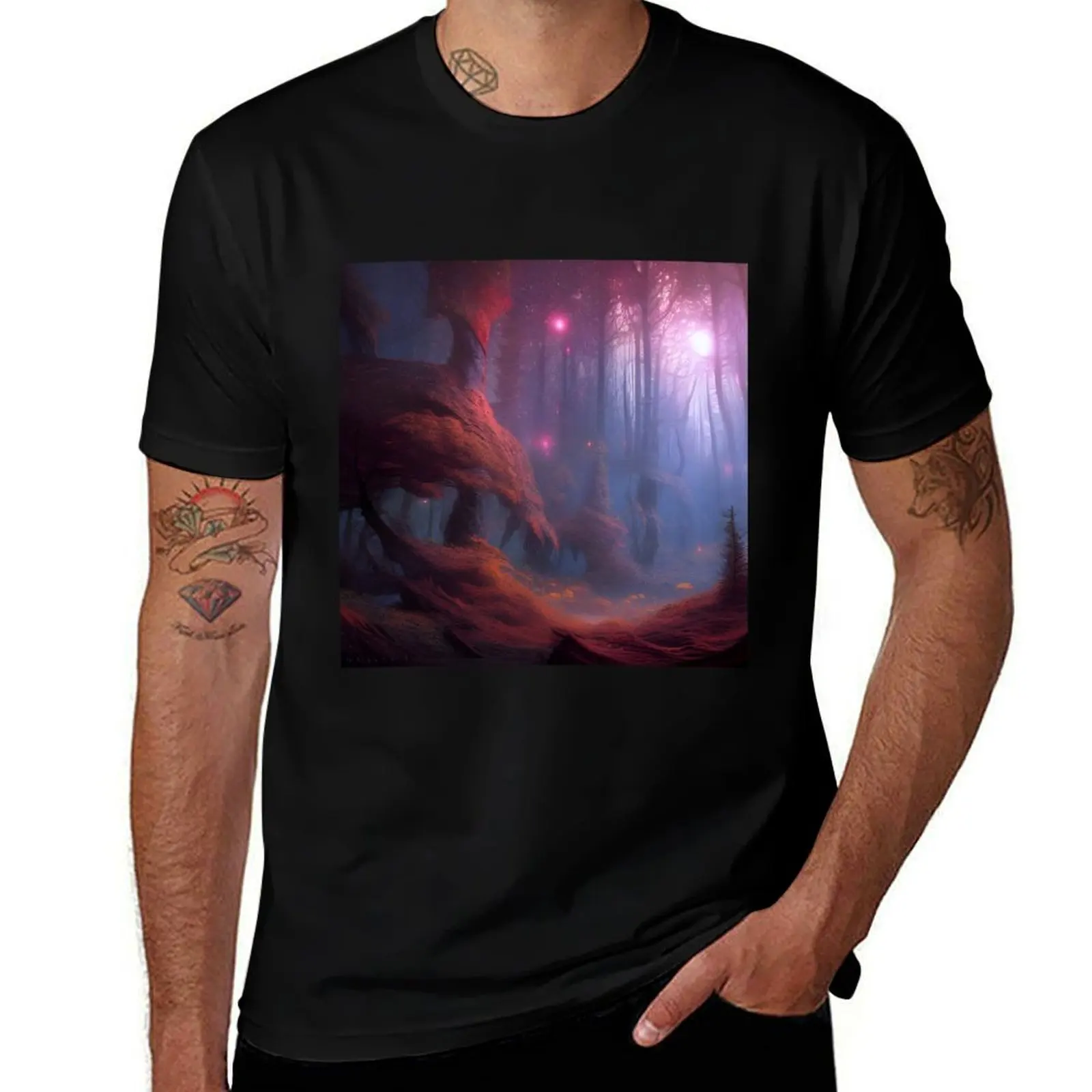 

Among the Trees and Fairy Lights T-Shirt customizeds custom t shirt oversizeds t shirts for men
