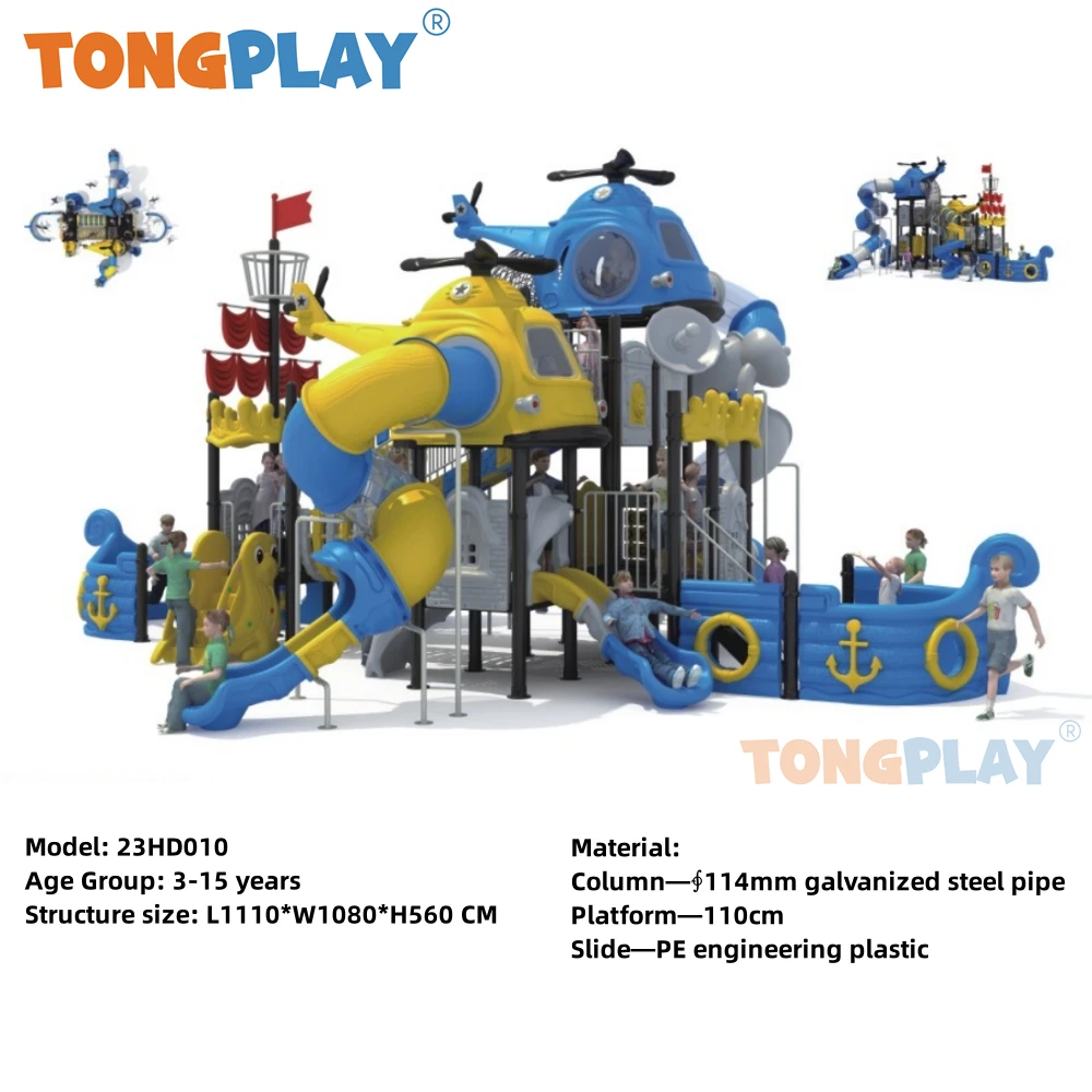 Playground indoor e ao ar livre para crianças, Tong Play, série navio, equipamento de fábrica de qualidade, médio porte, mais vendido