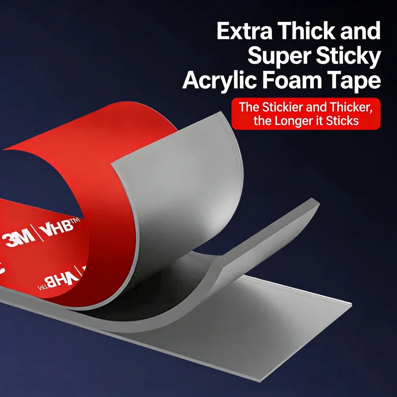 3M 10pcs Strong Double Sided Tape Adhesive Square/Round High Viscosity Traceless Foam Adhesive Tape for Car Special Fixed Wall image 2