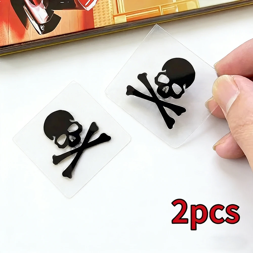 2PCS/SET Vehicle Mirror Personalization Car Motorcycle Stickers Upgrade Your Car with a Skull and Crossbones Decal image 6