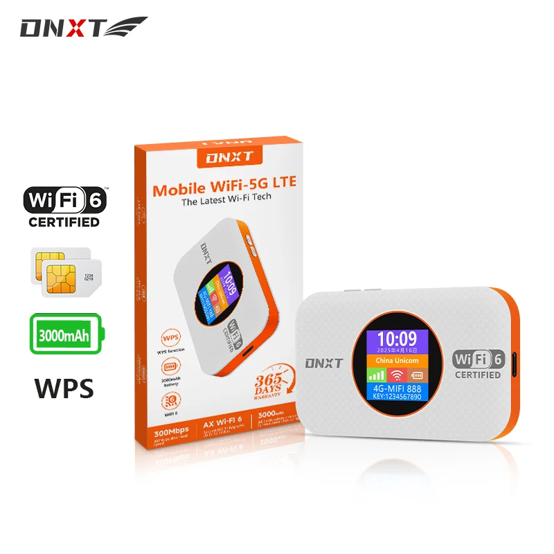 dnxt-mf967-ポケットmifi-wifi-6-4g-lte-ポータブル無線ルーター-3000mahバッテリー搭載-屋外simカードスロット付き-ミニwifiルーター