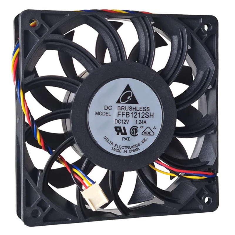 120Mm 12Cm High Speed Cooling Fan FFB1212SH 12025 12V 1.24A 4-Pin Server Inverter Case Axial Cooler Industrial Fans